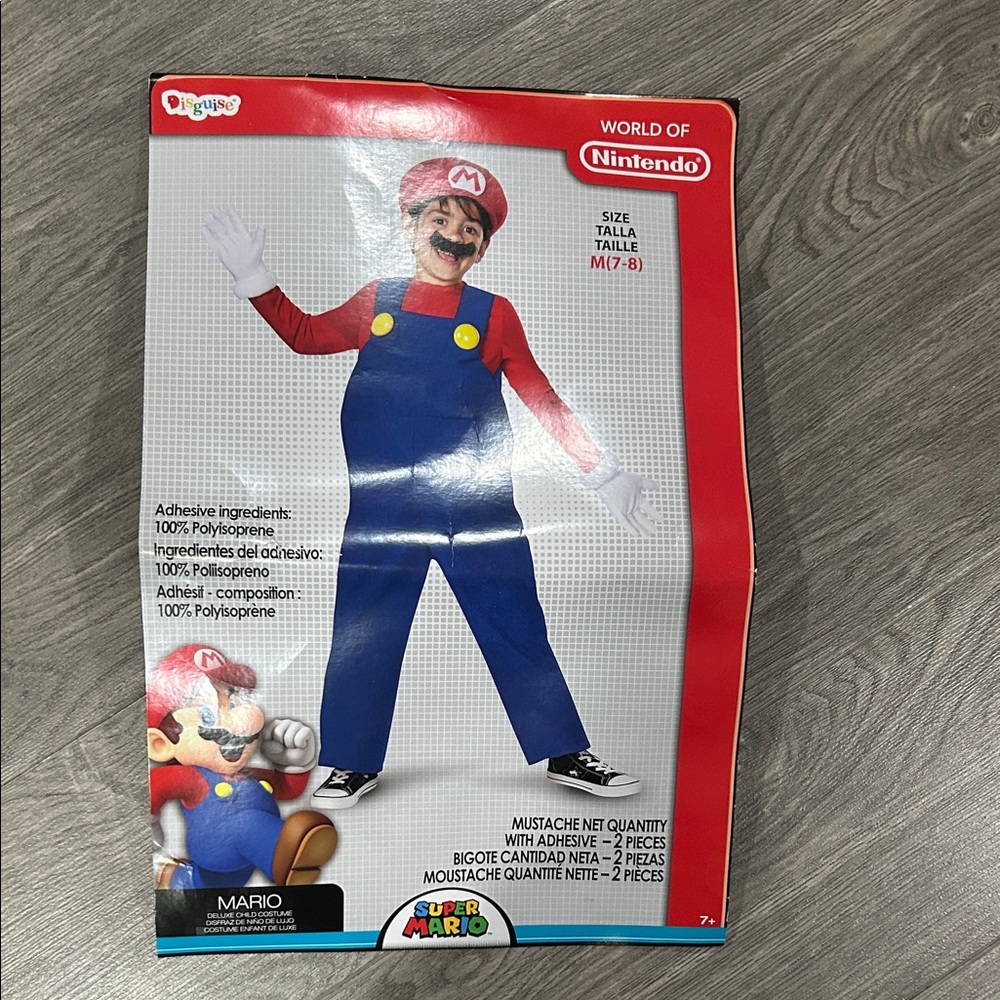 Nintendo Super Mario Kids Costume size M(7-8)